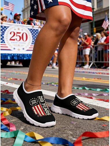  Dames Casual Dagelijks Reizen Platte hak Ronde Teen Bohemen Vakantie Casual Rubber Netstof Instapper Zwart Blauw