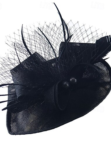  Fascinators Lin Mariage Anniversaire ancien Mignon Rétro Avec Plume Casque Couvre-chef