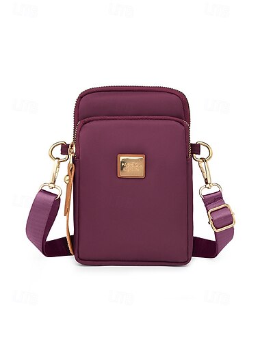  Borsa a tracolla da donna in nylon impermeabile, multi-tasche, tracolla regolabile, piccola borsetta a spalla per uso quotidiano, viaggi, passeggiate, corsa e sport.