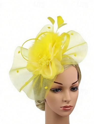  Γοητευτικά Δίχτυ Γάμου Γενέθλια Κομψό χαριτωμένο στυλ Ρετρό Με Φλοράλ Τούλι Ακουστικό Καπέλα