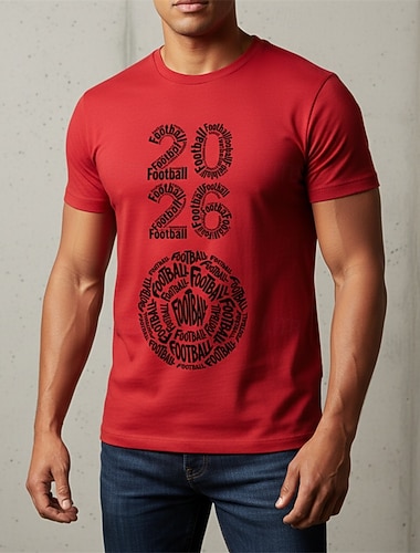  Partita mondiale di calcio 2026 Abbigliamento sportivo Maglietta grafica Festa Football americano Corte per Unisex Adulti Stampa 3D  per Quotidiano