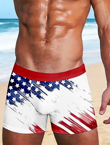  Pánské 4. července 250. výročí USA Vlajka USA Elastické boxerky Pánské plavky Boxerky plavky Vlastenec Ležérní Domů Plážová dovolená Elastický pas Odvod vlhkosti Prodyšné spodní prádlo Návrhář