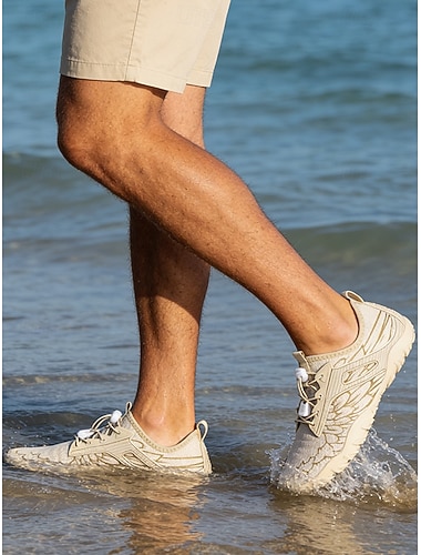  Chaussures de sports nautiques jaunes pour hommes – idéales pour les aventures aquatiques actives, les jeux de plage et les activités de plein air