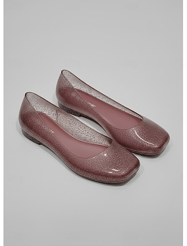  Retro bruine jelly ballerina's voor dames - ademende, opengewerkte instapschoenen met een zachte, flexibele zool, ideaal voor strandvakanties en wandelingen langs de kust. &zomerse vrijetijdskleding