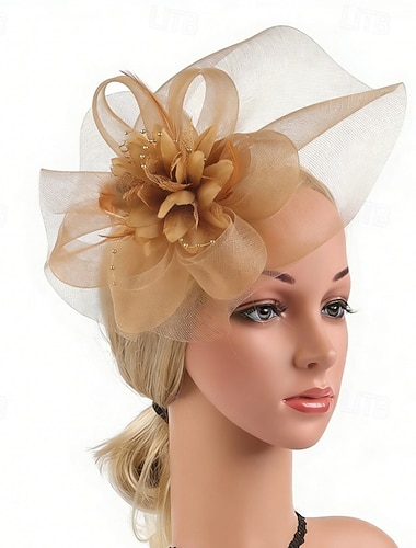  Fascinator Piuma Rete Matrimonio Compleanno Elegante Vintage Carino Con Piuma Fiore Copricapo Copricapo