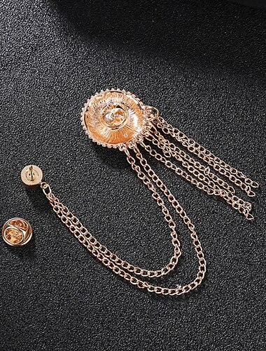  Herren 1 Stück Manschettenknöpfe Aleación Broschen Lässig Täglich Elegant Mode Silber Gold