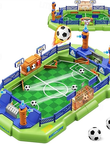  Bordfotballspill fotballleketøy, stasjonær arkadesportskamp med resultattavle &Launchere, interaktive brettspill for 2 spillere for barn og voksne, bærbar bursdags- og påskegave til gutter og
