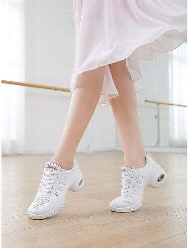  Baskets blanches de danse jazz pour femmes - légères pour enfants &chaussures d'entraînement pour adolescents pour le hip-hop et le jazz &danse de rue