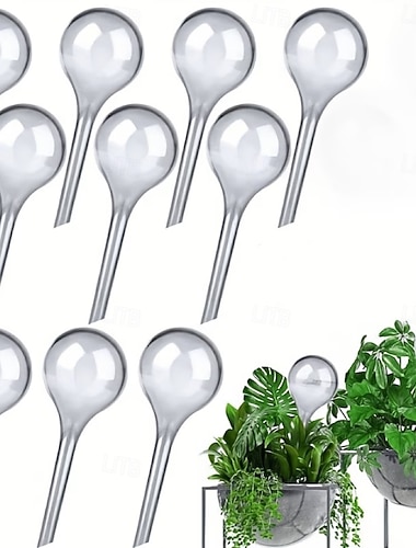  10 stk. selvvanningsballer for planter, dryppvanningssystem, automatisk vanningsenhet med plastballer, egnet for innendørs og utendørs blomsterpotter, hager, plener, blomsterbed, lite