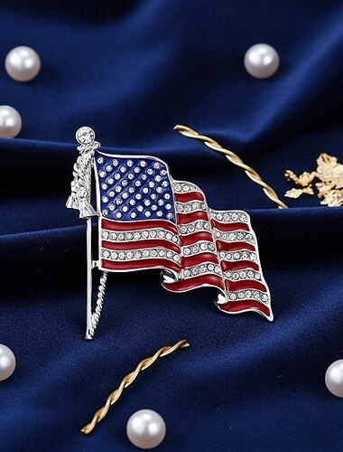  Patriotische Flaggen-Anstecknadeln – Sicherheitsnadeln mit Anti-Expositionsschutz für Jacken, Mäntel und Hemden – Accessoires für den 4. Juli, den Unabhängigkeitstag, den 250. Jahrestag und den