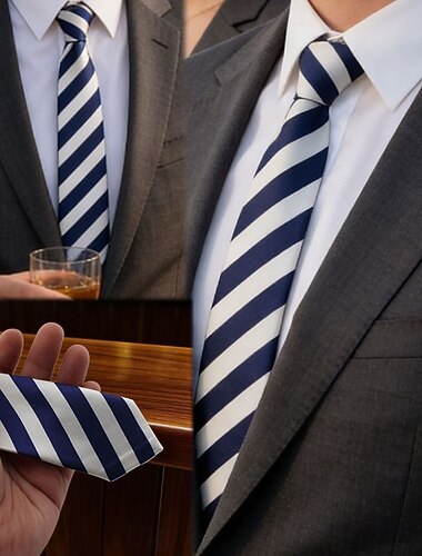  Masculino Gravatas Elegante Ativo Moda Formal Listrado Casual Diário Ao ar livre Festa Aniversário