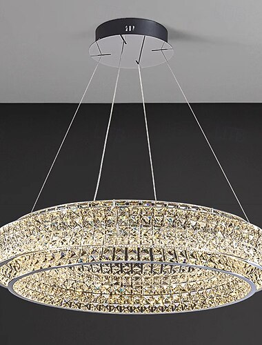  Lustres de plafond luxueux en cristal et LED pour villas, salons, salles à manger, hôtels, suspensions lumineuses, lustres LED
