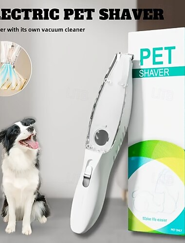  Bezprzewodowa maszynka do strzyżenia łap psa z silnym ssaniem | automatyczne zbieranie sierści, ładowanie przez USB, niski poziom hałasu, odpowiednia dla małych i dużych psów oraz kotów