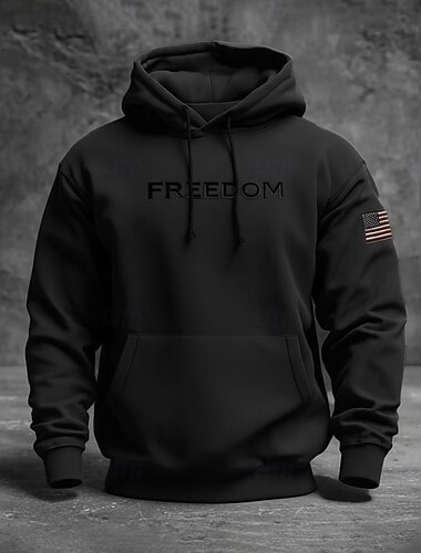 Herren Amerikanische Flagge FREEDOM Kapuzensweatshirt Mode Vintage-Retro Langarm Mit Kapuze Streetwear Urlaub Party Festival Blau Schwarz Rote Purpur Braun Drucken Herbst Winter Designer S M L XL 2XL