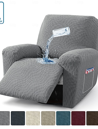  Housse de canapé extensible jacquard imperméable, antidérapante et résistante, adaptée aux animaux de compagnie, anti-taches, couleur unie, style minimaliste moderne, tapis de canapé couvrant entièrement le salon pour chiens et chats