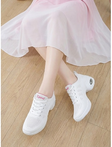  Baskets blanches de danse jazz pour femmes - légères pour enfants &chaussures d'entraînement pour adolescents pour le hip-hop et le jazz &danse de rue