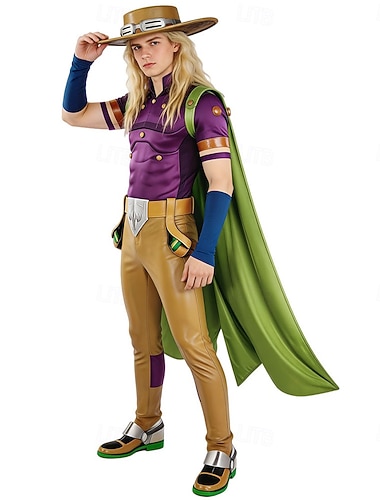  Eroe drammatico dei manga Anime Abiti Abiti Cosplay Halloween Mascherata Anime Expo Body / Tutina Mantello Cappello Per Per uomo Bambini Adulti