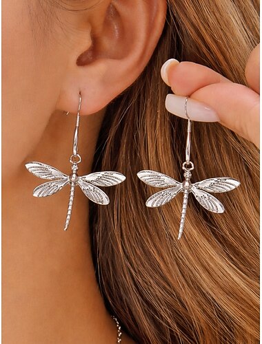  Boheemse oorbellen voor dames met een libelle van legering, lichtgewicht, op de natuur geïnspireerde hangende sieraden voor dagelijks gebruik, vakanties en zomerse outfits.
