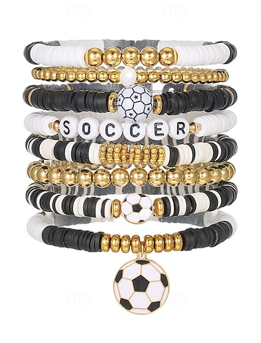  Verdensfotball armbånd Fotballmamma Vifte Voksne Dame Fest Fotballkamp Fotballarrangement Kle deg opp