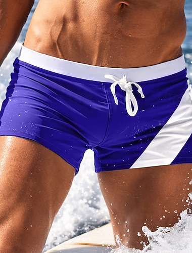  Herre Normal Badeshorts Lapper Snorer Boyleg Hurtigtørkende Stretch Pustende Ermeløs Badetøy Bunner Surfing Vannsport Svømming Sommer