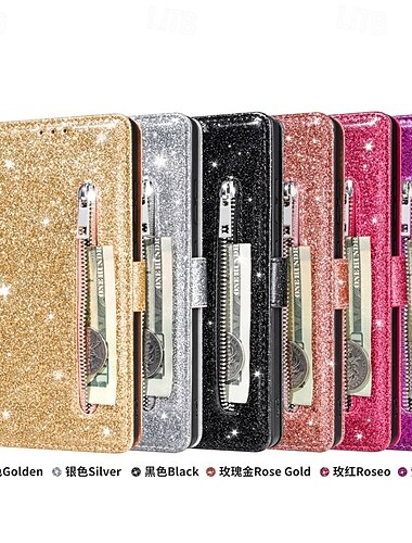  telefon Etui Til Samsung Galaxy S26 S26 Pluss S26 Ultra Lommebok-kortveske Glidelås Helkroppsbeskyttende Støtte Fargegradering Himmel PU lær