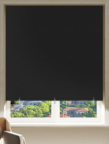  תריסי גלילה בגודל חתוך ללא קידוח תרמי וילונות האפלה תרמיים מבודדים קלים להתקנה כיסוי חלון לחדר שינה במעונות דירה