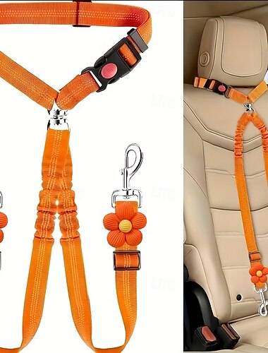  διπλή ζώνη ασφαλείας σκύλου, νέα διπλή ζώνη ασφαλείας για προσκέφαλο αυτοκινήτου για κατοικίδια, ζώνη ασφαλείας χωρίς μπερδέματα, ρυθμιζόμενο λουρί σκύλου, ελαστικό διαχωριστικό καλωδίου bungee