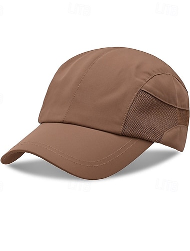  Boné de Baseball Boné de Corrida Chapéu de Sol Unisexo Larga Boné de Corrida Cor Sólida Proteção Solar A Prova de Vento Dissipação de calor para Tênis Basebal Ciclismo Verão Primavera Preto Branco