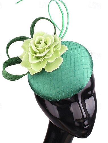  Fascinator Poliestere Matrimonio Elegante Vintage Carino Con Fiore Copricapo Copricapo