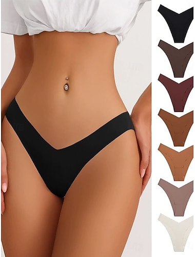  Damen Slips Elastischer BundNightwearBaumwolle Nylon Lässig Einfarbig Mode Sportlich Schwarz Leicht Braun Kamel Braun Khaki Frühling & Sommer