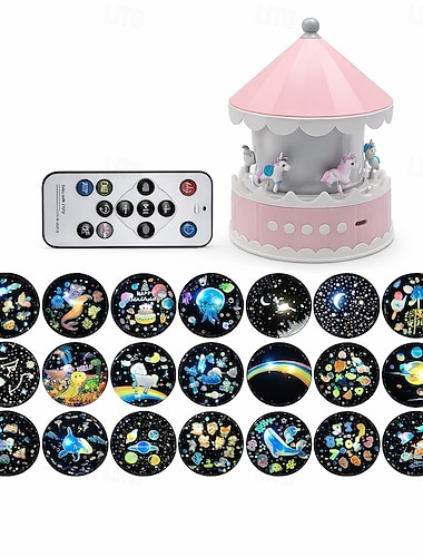  Projektorlys LED nattlys Innendørs Fargeskiftende