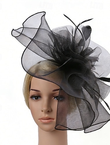  fascinators Harpiks Bryllup Bursdag Elegant Årgang søt stil Med Tyll Hodeplagg Hodeplagg