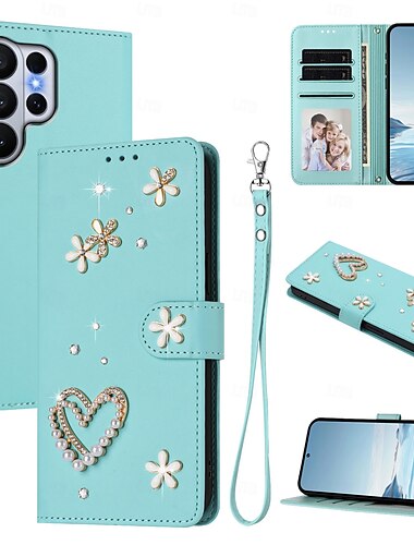  Handy Hülle Handyhüllen Für Samsung Galaxy S26 S26 Plus S26 Ultra für Frauen Mädchen Mit Ständer Kartenfach Blumendruck TPU PU-Leder