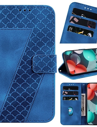  Handy Hülle Handyhüllen Für Samsung Galaxy S26 S26 Plus S26 Ultra Brieftaschenhülle Geprägt Vollschutz Ständer Geometrisches Muster PU-Leder