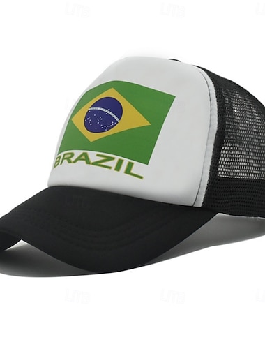  Voor heren Baseballpet Zonnehoed blauw Zwart Polyesteri Lapwerk Modieus Streetwear Casual Dagelijks Buiten Vakantie Vlag Citaten & Gezegdes Zonbescherming Ademend