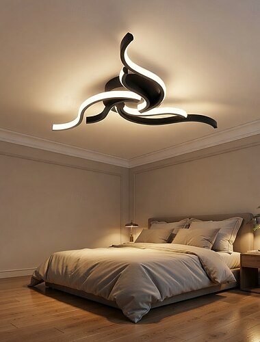  modern LED mennyezeti lámpa, 56 W, 3360 lumen, süllyesztett mennyezeti csillár, mennyezeti lámpa konyhába, hálószobába, dolgozószobába, nappaliba, irodába, étkezőbe, fényerő-szabályozható