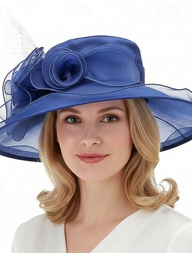  Elegante Retrò Vintage Derby Cappello Cappello da chiesa Cappello Kentucky Derby Gentildonna Nobildonna Costume Per donna Derby Ascot Festival delle corse di cavalli Adulti Cappello Primavera & Estate
