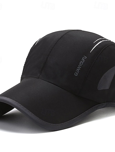  Boné de Baseball Boné de Corrida Chapéu de Sol Unisexo Larga Boné de Corrida Retalhos Clássico Proteção Solar A Prova de Vento Dissipação de calor para Tênis Basebal Corrida Verão Primavera Preto