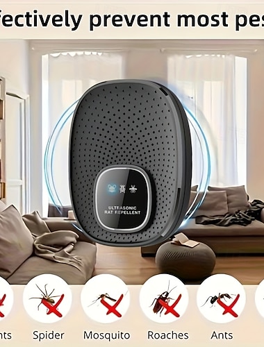  2er-Pack tragbarer, intelligenter Schall-Insektenvertreiber, Mückenvertreiber und Mäusevertreiber mit variabler Frequenz-Schalltechnologie zur Insekten- und Schädlingsbekämpfung