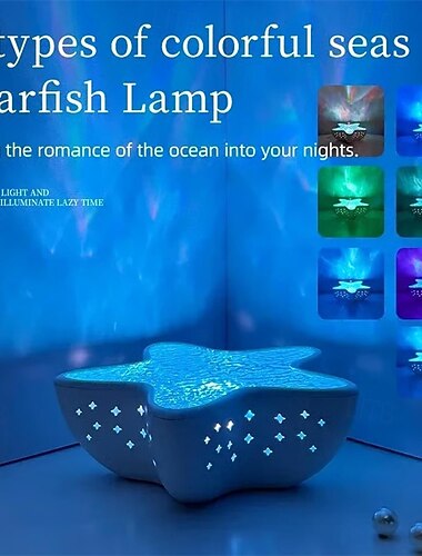  Nordlyslampe med stjerneprojektor - galakseprojektor med 7 farger til soverommet, projektor til soverommet, nattlys for barn, søt romdekorasjon for tenåringsjenter, gaver til tenåringer, gutter, kule