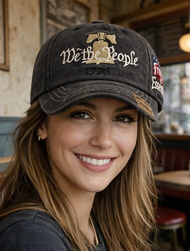  Unisex Baseballkappe zum 250. Jahrestag der Unabhängigkeit, tragbar, atmungsaktiv, für den täglichen Gebrauch im Freien, mit Stickerei und Flagge