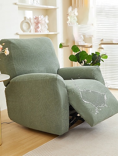  wasserabweisender Sofabezug mit großem Blattmuster, rutschfester Couchschutz, Möbelschutz, waschbarer Sofabezug für das Wohnzimmer