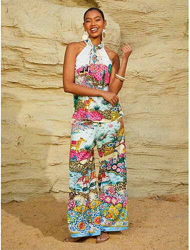  Dream Village silkkinen satiini vintage-toppi