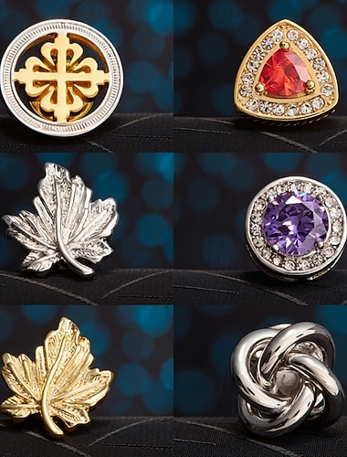  Herren Unisex 1 Stück Manschettenknöpfe Aleación Metall Broschen Lässig Täglich Elegant Mode A B C