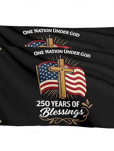  2 Stück doppelseitige USA-Flagge zum 250-jährigen Jubiläum, patriotische Gartenflagge mit Freiheitsstatue, Dekorationen zum 4. Juli für die Feierlichkeiten zum 250. Jahrestag der USA, USA-250-Artikel,