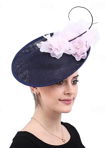  Fascinator Stoff Hochzeit Geburtstag Elegant Retro Mit Blumig Tüll Kopfschmuck Kopfbedeckung