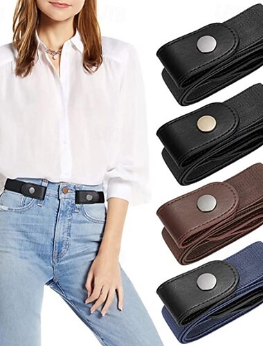  Dámské PU přezkový pásek PU kůže Metal Bucke Geometrie Na běžné nošení Denní Dovolená Vodní modrá Černá Hnědá Béžová