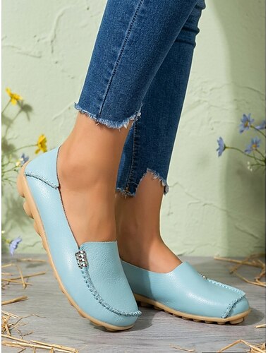  gule mokkasinloafers for kvinner, komfortable slip-on-sko, myke og lette tursko for daglig bruk, reiser, arbeid &helgefritid