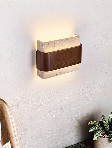  Lampada da parete luminosa con movimento verticale, stile wabi-sabi medievale – camera da letto, comodino, soggiorno, corridoio 110-240 V