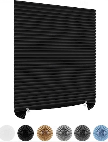  Verdunkelungsvorhänge, temporäre Jalousien, selbstklebende Plissees ohne Bohren, Sichtschutz für Schlafzimmer, Studentenwohnheim, Wohnung